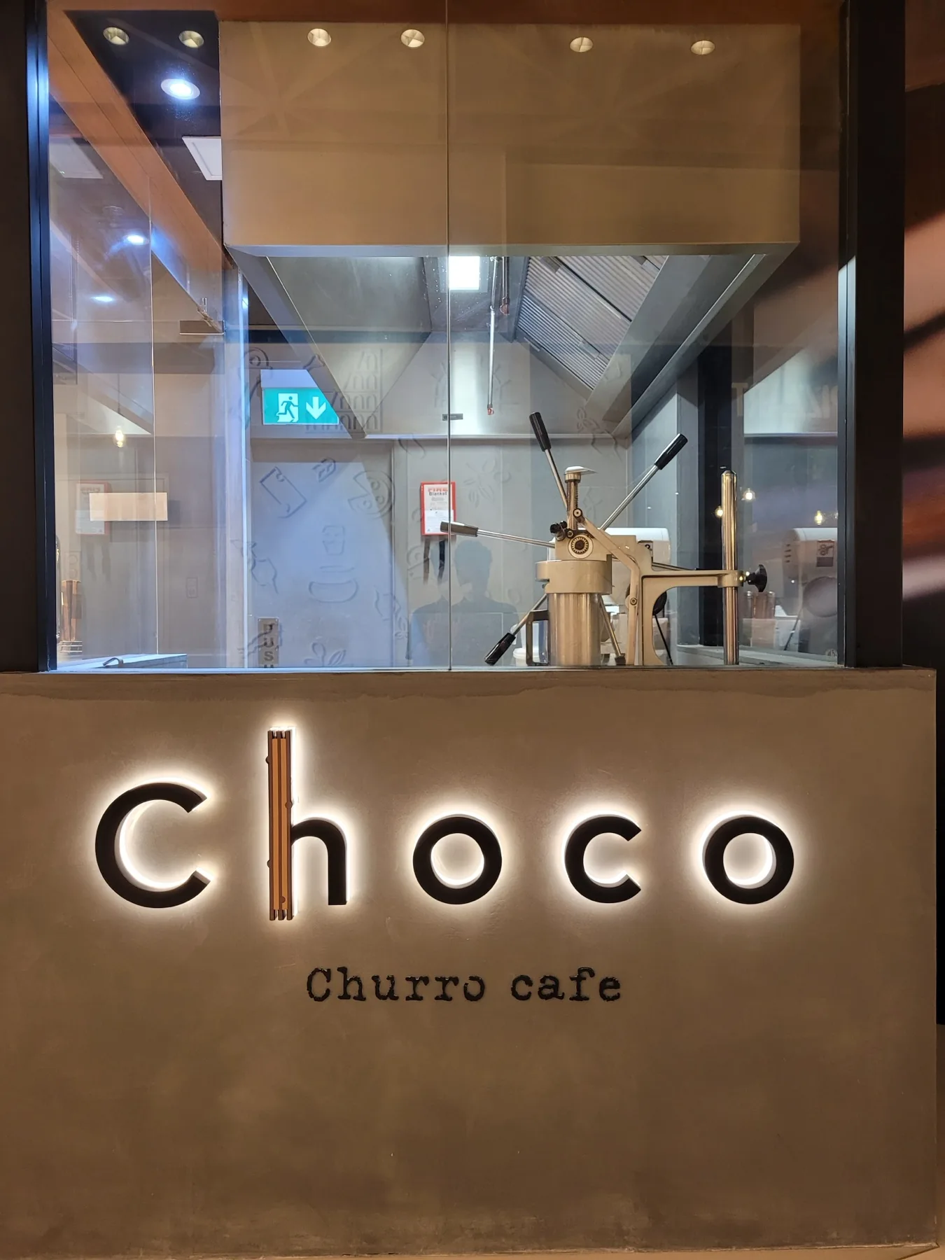 Choco Churro retail counter